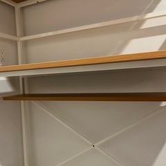 ホワイト木目調 食器棚・キッチンカウンターの画像