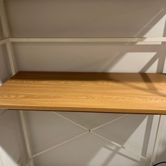 ホワイト木目調 食器棚・キッチンカウンターの画像