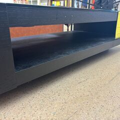 ガラスローテーブル ブラック  幅 122cm×奥行61cm×高さ33cm【ジャングルジャングル岩出店】【B423】和歌山 岩出市 紀の川市 海南市の画像