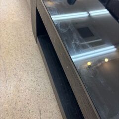 ガラスローテーブル ブラック  幅 122cm×奥行61cm×高さ33cm【ジャングルジャングル岩出店】【B423】和歌山 岩出市 紀の川市 海南市の画像