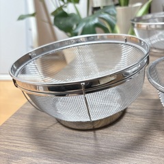 ざる3個セット18-8ステンレス製の画像