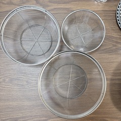 ざる3個セット18-8ステンレス製の画像