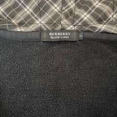 メンズBURBERRY BLACK LABEL ジップアップパーカー ブラックの画像