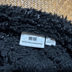 120 UNIQLO White Mountaineering＊ボアプルオーバー ブラック 黒 フリース コラボ の画像