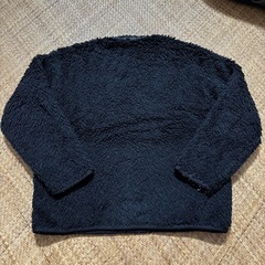 120 UNIQLO White Mountaineering＊ボアプルオーバー ブラック 黒 フリース コラボ の画像