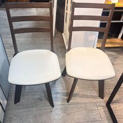 ニトリ ダイニング3点セット 二人用 ステイン ダイニングテーブル/回転式ダイニングチェア2客 定価32990円★買取帝国 志木店の画像