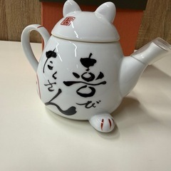 ◎有田焼 縁起物 猫 急須の画像