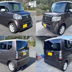 😊ホンダ　N-BOX😀車検2年付きR9年11月まで🤞お買得極上車👌豪華装備😀プッシュスタート/Bluetooth/ナビテレビ/左右パワースライドドア/純正HIDヘッドライト/オートライト/左右シートヒーター付/バックカメラ/純正アルミホイール/スマートキー/ETC😃修復歴なし👍の画像