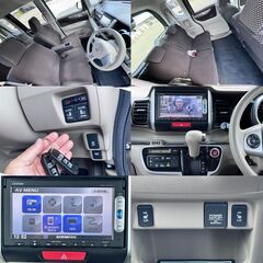 😊ホンダ　N-BOX😀車検2年付きR9年11月まで🤞お買得極上車👌豪華装備😀プッシュスタート/Bluetooth/ナビテレビ/左右パワースライドドア/純正HIDヘッドライト/オートライト/左右シートヒーター付/バックカメラ/純正アルミホイール/スマートキー/ETC😃修復歴なし👍の画像