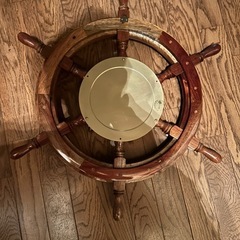 船ハンドル　時計の画像