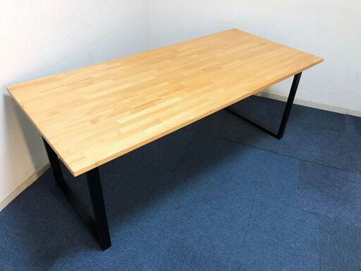 北欧カントリー風ダイニングテーブル 天然木パイン集成材 アイアン脚部仕様 北欧カントリー風ダイニングテーブル 天然木パイン集成材 アイアン脚部