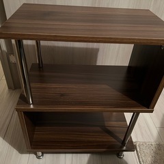 【無料】収納棚 ブラウン ウォールナットの画像