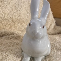 うさぎ　置物　陶器　アンティークの画像