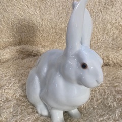 うさぎ　置物　陶器　アンティークの画像