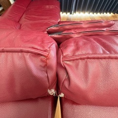 ニトリ３人掛け　カウチソファ　の画像