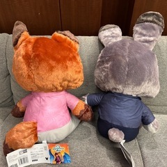 ズートピア2 スーパーラージ　ぬいぐるみ　ニック＆ジュディ　新品タグ付きの画像