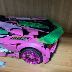 カー　おもちゃ　模型　紫緑レゴ互換品完成品の画像