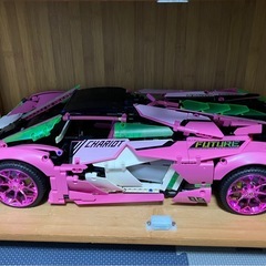 カー　おもちゃ　模型　紫緑レゴ互換品完成品の画像