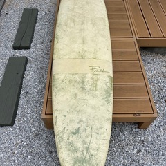 (ジャンク品)パイゼルサーフボード 8ftフィン付きの画像