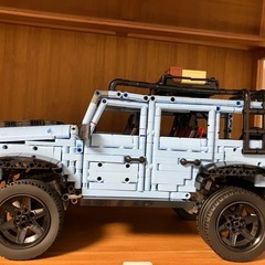 　レゴ互換　完成品淡いブルー薄青　ジープ　模型四輪駆動車の画像