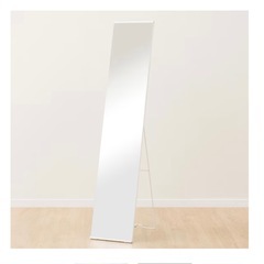 ニトリ ノンフレーム スタンドミラー 全身鏡 ホワイトの画像