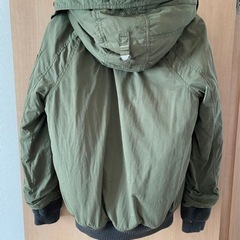 moussy ミリタリージャケット カーキ 裏ボア フード付きの画像