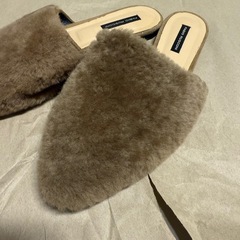 ファビオルスコーニ 【FABIO RUSCONI】　ファーサンダル　37の画像