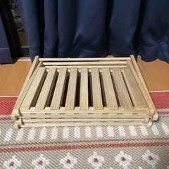「決まりました」折り畳み式木製ラック 2段の画像