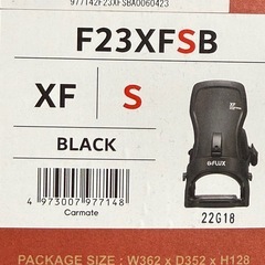 中古 フラックス XF バインディング サイズS 
BKの画像