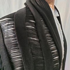 シルク100%　ロング変形ボレロカーディガンの画像