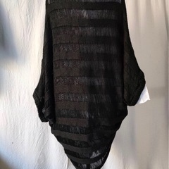 シルク100%　ロング変形ボレロカーディガンの画像