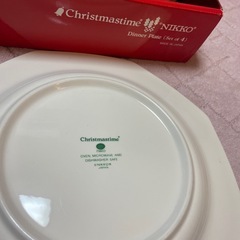 ⑥クリスマスプレート　八角形　6枚セット　NIKKOの画像