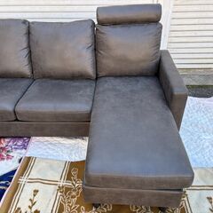 美品★ソファ★三人がけ★オットマンの画像