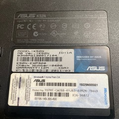 asus Windows7 ノートパソコンの画像