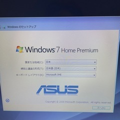 asus Windows7 ノートパソコンの画像