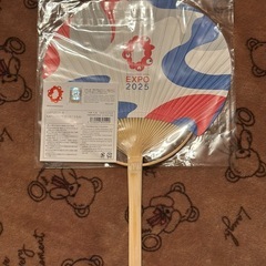 ミャクミャク 竹製うちわ 2025 大阪・関西万博の画像