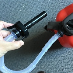 灯油タンク＋自動給油ポンプ＋ファンヒーター用キャスター 3点セットの画像