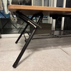 ニトリ ワークテーブル アーリーザ シェルフ付き ブラウンの画像