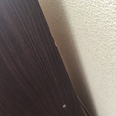 ガラス扉つきキャビネット／ダークブラウン／同シリーズありの画像