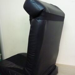 倉庫保管　詳細不明品　レーシング 座椅子 【スーパーハイバック】 低反発 PVC×メッシュ フリーロックギア 18段階 リクライニング パーソナルチェア ゲーミング座椅子 ブラックの画像