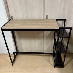 タンスのゲン スタンディングデスク 幅120cm フットレスト付き ラック付き パソコンデスク の画像