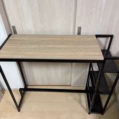 タンスのゲン スタンディングデスク 幅120cm フットレスト付き ラック付き パソコンデスク の画像