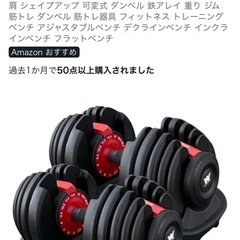 BARWING24kg ×2ダンベルとトレーニングベンチの画像