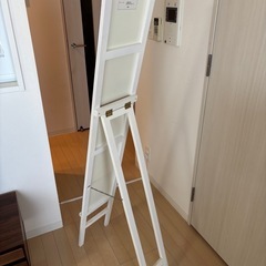 全身鏡　スタンドミラー 白の画像