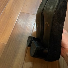 ブラック レース パンプス L 24cmの画像