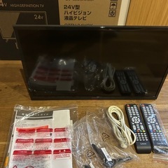 未使用品　YAMAZEN 山善 2024年製　24v型　ハイビジョン　液晶テレビ　キュリオム　の画像