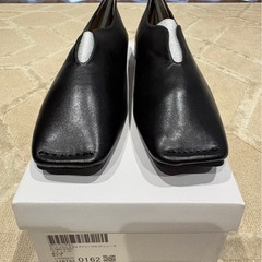 A.I.C.カットアウトスクエアトゥーフラットシューズエーエルシーパンプス新品の画像