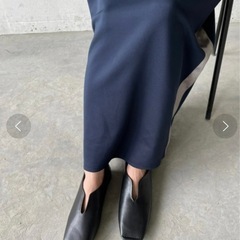 A.I.C.カットアウトスクエアトゥーフラットシューズエーエルシーパンプス新品の画像