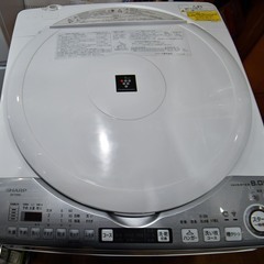 ●近郊格安配送！設置・処分も承ります！●シャープ　乾燥機付き(^^♪　洗濯機　8.0ｋｇ　ES-TX8B　中古品●相模原　横浜　神奈川●の画像