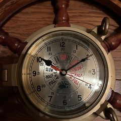 船ハンドル　時計の画像